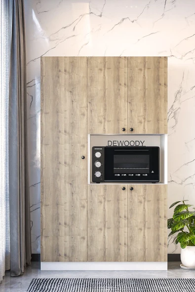 Çok Amaçlı 5 Kapaklı Kiler Dolabı Mikrodalga Dolabı Mini Fırın Dolabı - 6