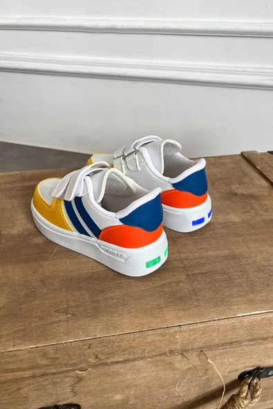 Albishoes Erkek - Kız - Çocuk Bebek Unisex Işıklı Cırtlı Air Okul Ayakkabısı Sneaker Spor Ayakkabı - 2