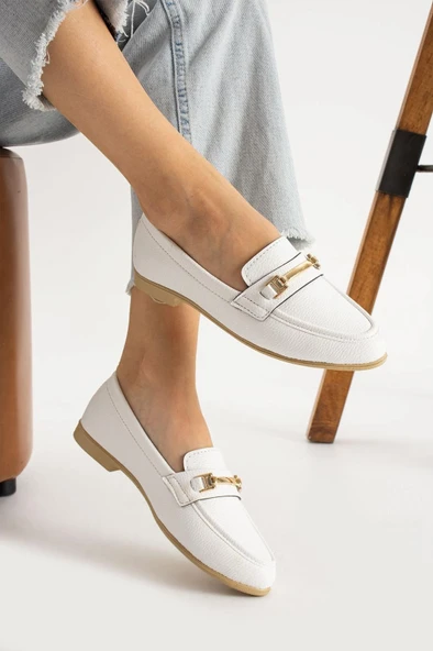 Albishoes Kadın Babet Toka Detaylı Şık Anatomik Babet Ayakkabı Rahat Taban Günlük İş Ofis Babet
