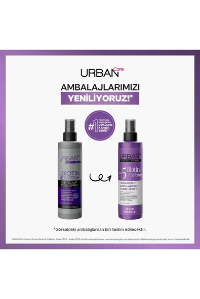 URBAN CARE Expert Biotin & Kafein Sprey Tonik 200 Ml X 3 - Resim 2
