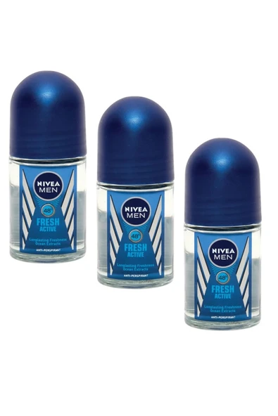 NIVEA Deo Mini Roll On Fresh Erkek 25 ml 3 Adet