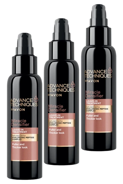 AVON Advance Techniques Dolgunlaştırıcı Durulanmayan Bakım Saç Kremi 100 Ml. Üçlü Set