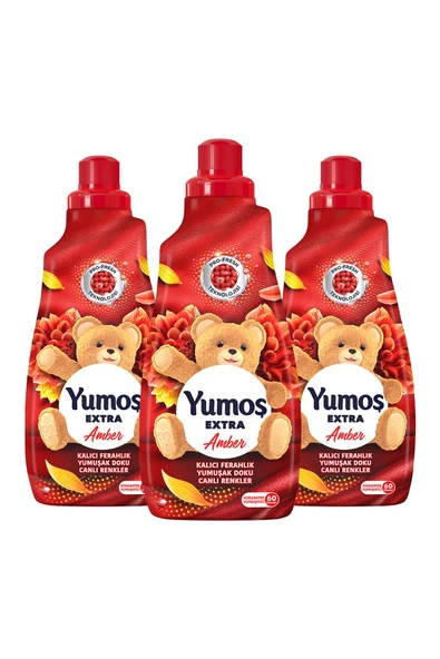 YUMOŞ Extra Konsantre Çamaşır Yumuşatıcısı Amber 1440 ml 60 Yıkama 3 Adet - 2