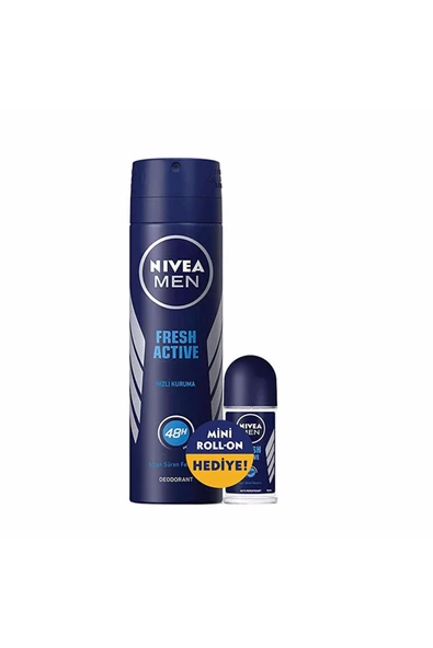 NIVEA Fresh Active Roll On Erkek 25 Ml Fresh Active Deodorant Erkek 150 ml 175 ml - 3