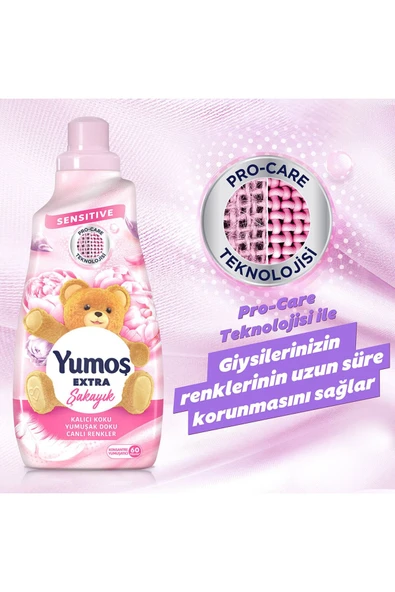 YUMOŞ Extra Konsantre Çamaşır Yumuşatıcısı Şakayık 1440 ml 60 Yıkama - 4