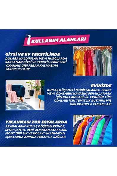 YUMOŞ Ev Ve Tekstil Spreyi Lilyum Yıkanması Zor Eşyalar Için 450 ml X2 - 7