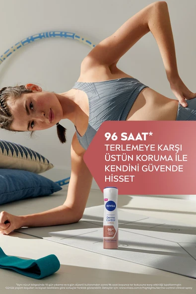 NIVEA Kadın Sprey Deodorant Derma Control Clinical 150ml, 96 Saat Üstün Ter Koruması, C Vitamini, X2 Adet - 4