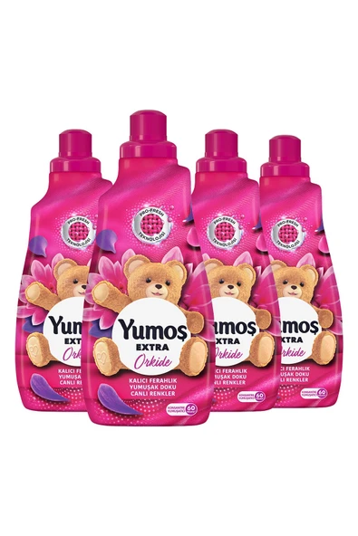 YUMOŞ Extra Konsantre Çamaşır Yumuşatıcısı Orkide 1440 ml 60 Yıkama 4 Adet - 2