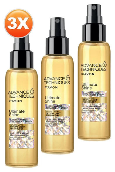 AVON Advance Techniques Parlaklık Veren Saç Bakım Spreyi 100 Ml. Üçlü Set - 2