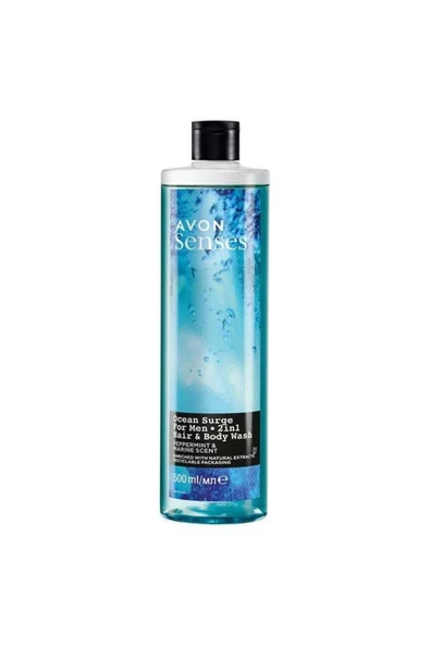 AVON Senses Ocean Surge Erkekler Için 2 Si 1 Arada Saç Ve Vücut Şampuanı 500 ml