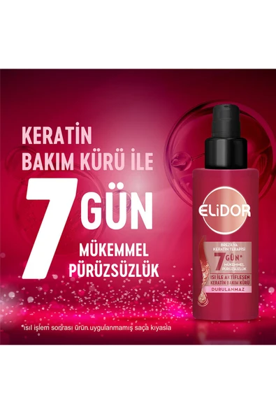 ELİDOR Isı Ile Aktifleşen Keratin Bakım Kürü Brezilya Keratin Terapisi 90 ml X2 - 3