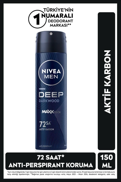NIVEA MEN Erkek Sprey Deodorant Deep Dimension 150ml ve Kadın Sprey Deodorant Black&White Invisible Clear - 5