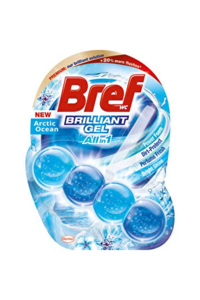BREF ( 5 ADET ) Bref WC Brilliant Gel Tekli Paket Tuvalet Bloğu Okyanus