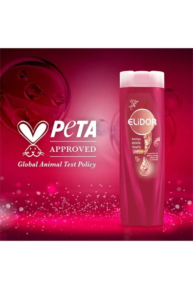 ELİDOR Şampuan Brezilya Keratin Terapisi Hidrolize Keratin Marula Yağı E Vitamini 400 ml X3 - 6