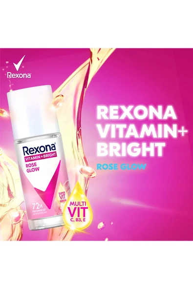 REXONA Vitamin Bright Kadın Roll On Deodorant Rose Glow 45 ml - 3