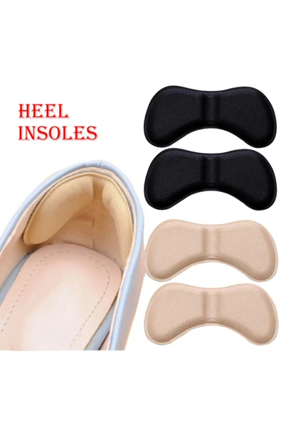 Bej Ayakkabı Vurma Önleyici Yapışkanlı Topuk Süngeri, Topuk Yastık Pedi - 2