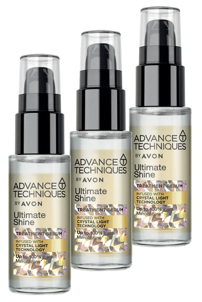 AVON Advance Techniques Parlaklık Veren Saç Serumu 30 Ml. Üçlü Set