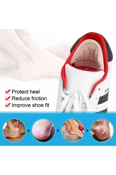 DESSİMOR SİYAH ORTOPEDİK SPOR AYAKKABI TOPUK VURMA ÖNLEYİCİ DARALTMA TOPUK PEDİ - 4