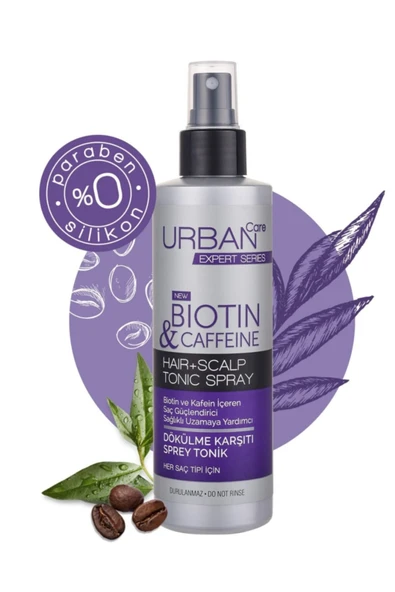 URBAN CARE Expert Series Biotin & Caffeine Hair + Scalp Tonic Spray 200ml - 2