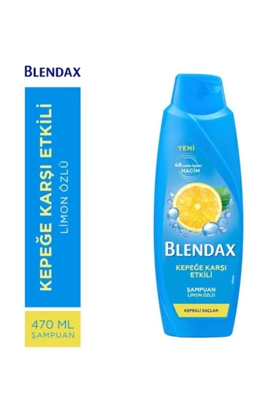BLENDAX Kepeğe Karşı Etkili Limon Özlü Şampuan 4 X 470 Ml. - 2