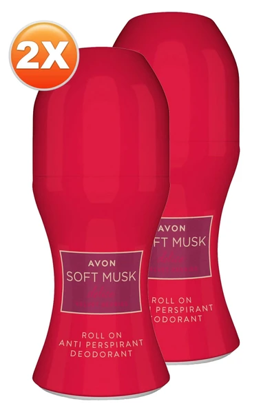 AVON Soft Musk Delice Velvet Berries Kadın Rollon 50 Ml. İkili Set - 2