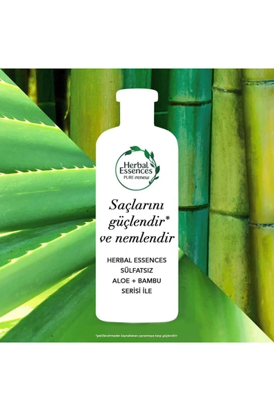 HERBAL ESSENCES Aloe Gücü Bambu Sülfatsız Şampuan 380 ml - 4