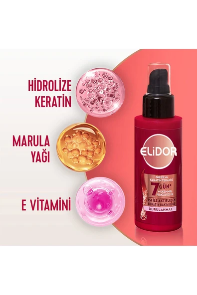 ELİDOR Isı Ile Aktifleşen Keratin Bakım Kürü Brezilya Keratin Terapisi 90 ml X2 - 6