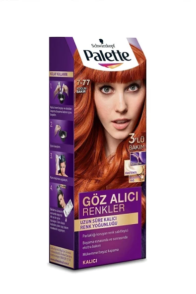 PALETTE Göz Alıcı Renkler 7-77 Yoğun Bakır X 2 Adet - 4