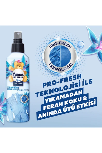 YUMOŞ Jet Fresh Giysi Spreyi Lilyum 200 ml 1 Adet Jet Fresh Giysi Spreyi Orkide 200 ml 1 Adet - 7