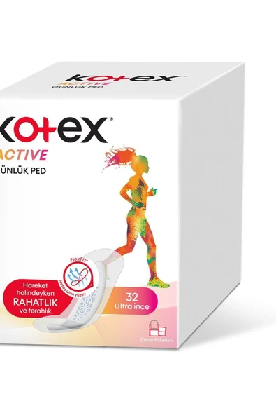 KOTEX Marka: Active Ultra Ince Günlük Ped 32'li Kategori: Hijyenik Ped