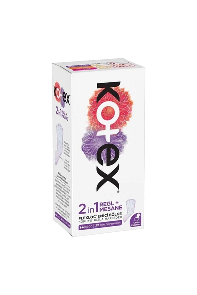 KOTEX 2in 1 Regl Ve Mesane Günlük Ped 22 Adet