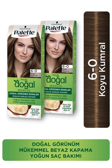 PALETTE Kalıcı Doğal Renkler 6-0 Koyu Kumral X 2 Adet