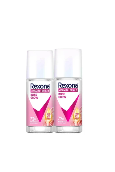 REXONA Vitamin Bright Kadın Roll On Deodorant Rose Glow 45 ml X2 - 2