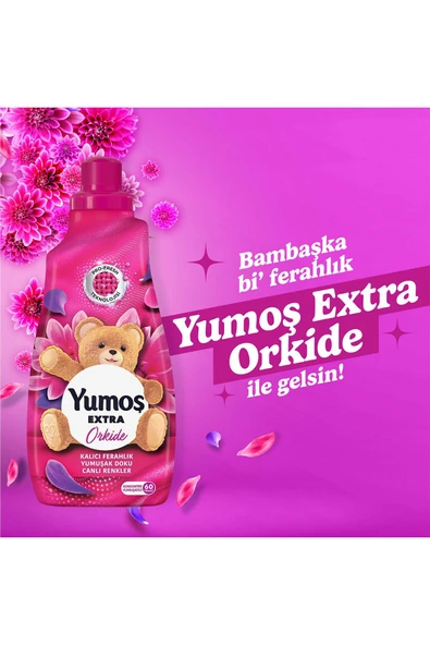 YUMOŞ Extra Konsantre Çamaşır Yumuşatıcısı Orkide 1440 ml 60 Yıkama 2 Adet - 4