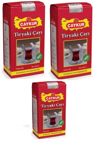 ÇAYKUR Tiryaki Siyah Dökme Çay 500 Gr 3 Lu Avantaj Paket