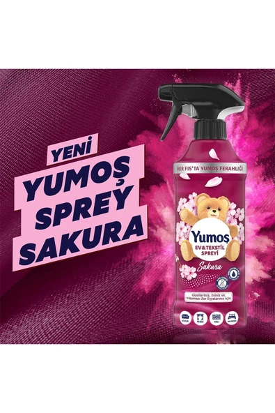 YUMOŞ Sprey Yıkanması Zor Eşyalar Için Giysi Spreyi Sakura 450 ml X2 - 3