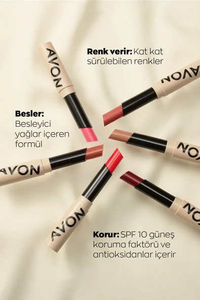 AVON Tinted Lip Balm Renkli Dudak Balmı Red - 4