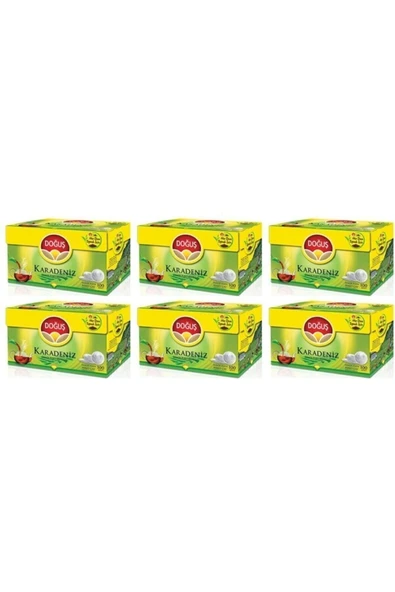 DOĞUŞ Karadeniz Demlik Poşet Çay 100 lü 6 Paket 6X100'lü