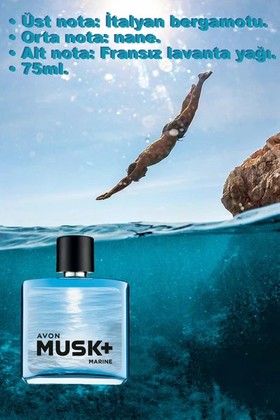 AVON Musk Marine Musk Instinct ve Musk Mineralis Erkek Parfüm Paketi - 2