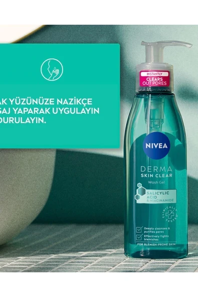 NIVEA Nıvea Derma Skin Clear Niasinamid Ve Salisilik Asit (Bha) İçeren Sivilce Karşıtı Yüz Temizleme Jeli - 2