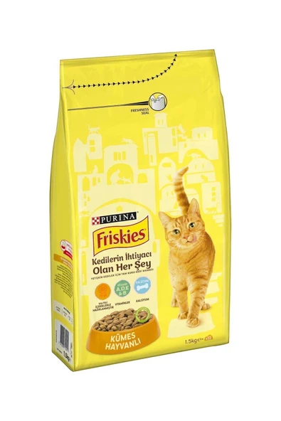 FRİSKİES Yetişkin Kümes Hayvanlı Kuru Mama 1500 gr