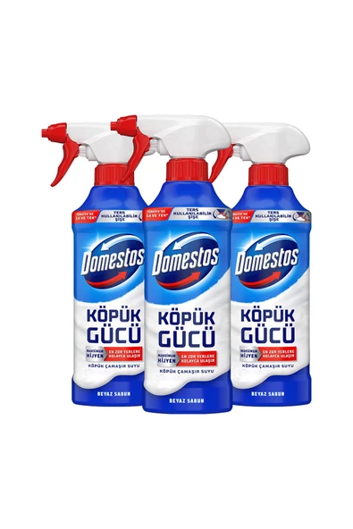 DOMESTOS Köpük Gücü Köpük Çamaşır Suyu Beyaz Sabun 450 ml X3 - 2