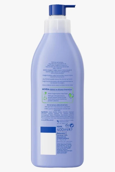 NIVEA Değerli Yağlar İçeren Nemlendirici Vücut Losyonu 400ml, Kiraz Çiçeği, Jojoba Yağı, 48 Saat Nem - 5