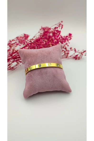 DESSİMOR CARTİER GOLD ZİRKON TAŞLI ÇELİK BİLEKLİK - 2