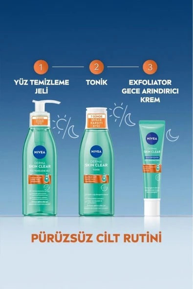 NIVEA Derma Skin Clear Sivilce Karşıtı Yüz Temizleme Jeli 150ml, Gözenek Arındırıcı, Yağlı ve Karma Cilt - 6