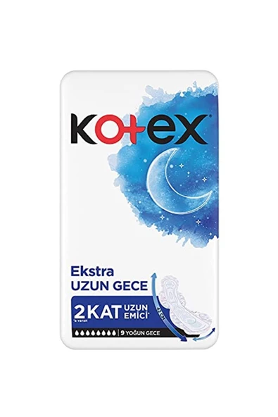 KOTEX Extra Uzun Gece 9'lu Kategori: Hijyenik Ped