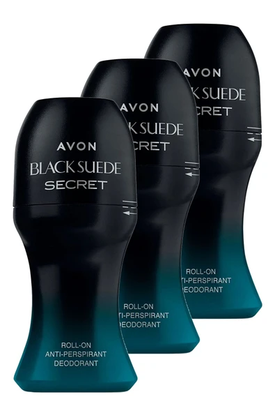 AVON Black Suede Secret Erkek Rollon 50 Ml. Üçlü Set
