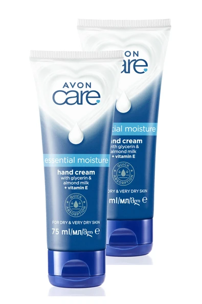 AVON Care Gliserin ve Badem Sütü içeren Yoğun Nemlendirici El Kremi 75 Ml. İkili Set