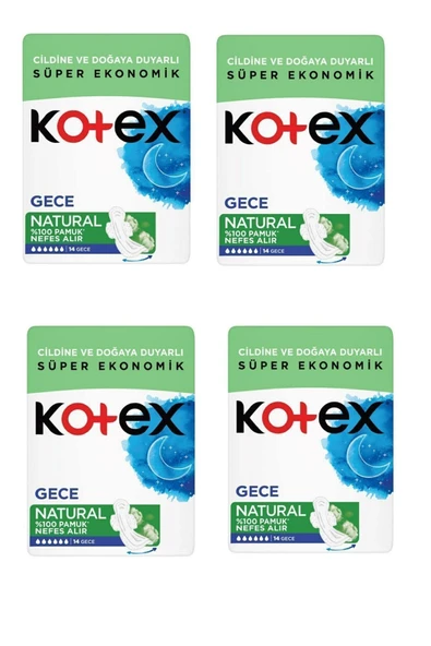 KOTEX Gece Natürel 4x14