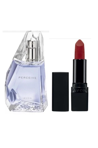 AVON Perceive Edp 50 Ml Kadin Parfum Ve Red Supreme Ruj